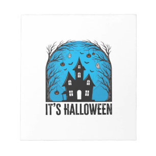 Halloween Haunted House Moon Vintage Engraving Des Notepad