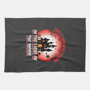 Halloween Haunted House Moonlight Witch Kitchen Towel