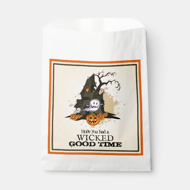 Halloween Haunted House Party Favour Bag (Front)