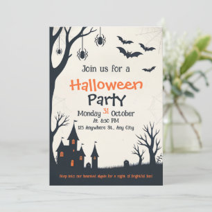 Halloween Haunted House Party Invitation