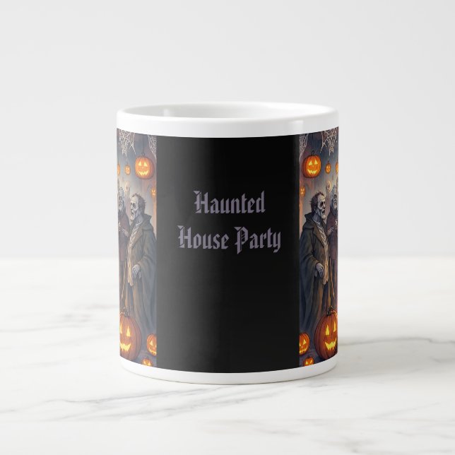 Halloween,Haunted House Party Large Coffee Mug (Front)