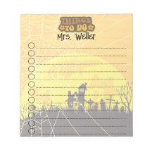 Halloween Haunted House Personalized Teacher To-Do