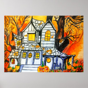 HALLOWEEN HAUNTED HOUSE  POSTER