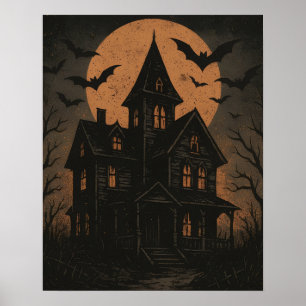 Halloween Haunted House Poster