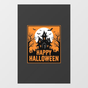 Halloween Haunted House Silhouette Vector Design_1 Window Cling