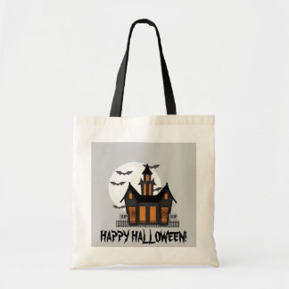 Halloween Haunted House tote bag