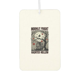 Halloween Haunted House Vintage Engraving Moon Shi Air Freshener