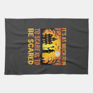 Halloween Haunted House Witch Scare Quote Kitchen Towel