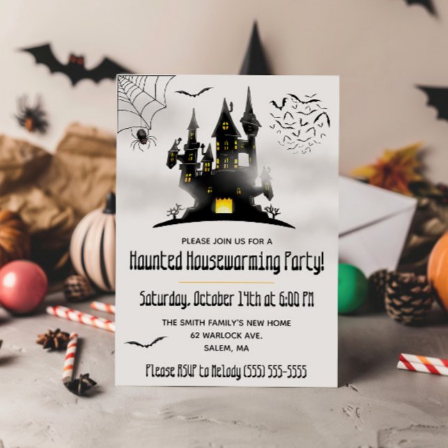 Halloween, Haunted Housewarming Party Invitation (Creator Uploaded)
