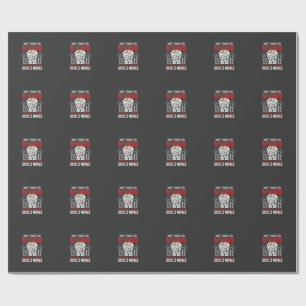 Halloween Haunted Mirror Devils World Graphic Wrapping Paper