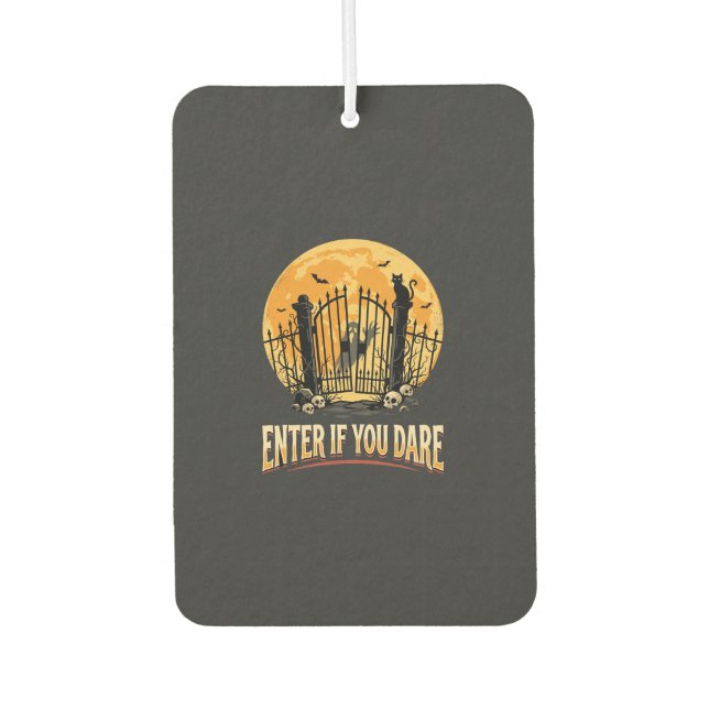 Halloween Haunted Moon Warning Air Freshener (Front)