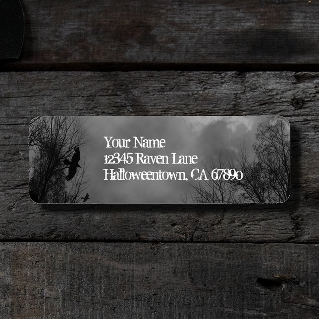 Halloween Haunted Sky Return Address Labels (Creator Uploaded)