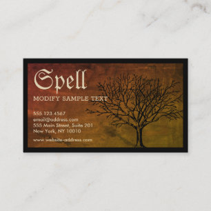 Halloween Haunted Tree  Business Card