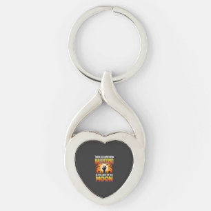Halloween Haunting Moon Graveyard Horror Keychain