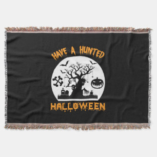 Halloween Have A Funny Halloween Birthday Throw Blanket