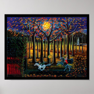 Halloween,Headless,Horseman,poster,Sleepy,Hallow Poster