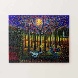Halloween,Headless,Horseman,Sleepy,Hallow Jigsaw Puzzle