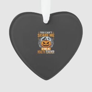 Halloween Health Teacher Scary Pumpkin Crow Ornament
