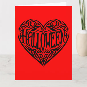 Halloween Heart, Black Heart, Holiday Card