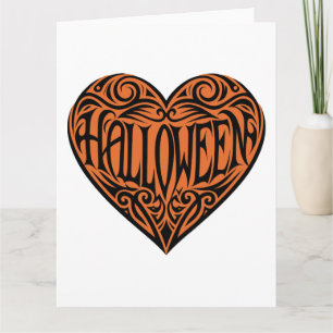 Halloween Heart, Black Heart, Holiday Card