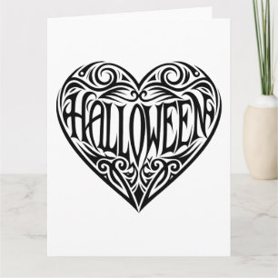 Halloween Heart, Black Heart, Holiday Card
