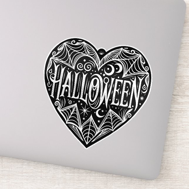 Halloween Heart, Black Heart Shape, Holiday (Detail)