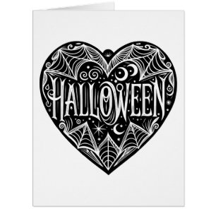 Halloween Heart, Black Heart Shape, Holiday