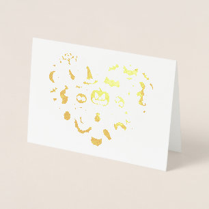 Halloween Heart Foil Card