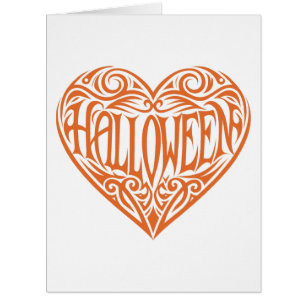 Halloween Heart, Orange Heart, Holiday
