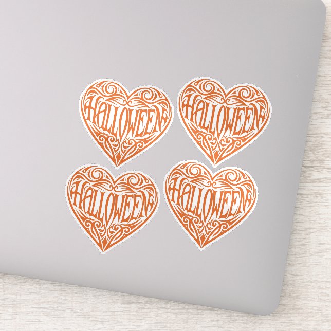 Halloween Heart, Orange Heart, Holiday (Detail)
