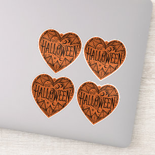 Halloween Heart, Orange Heart Shape, Holiday