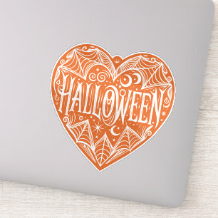 Halloween Heart, Orange Heart Shape, Holiday