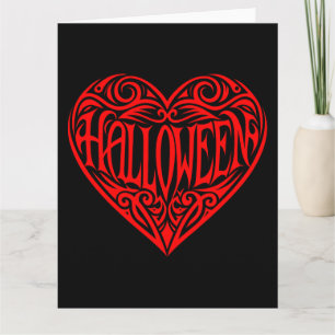 Halloween Heart, Red Heart, Holiday Card