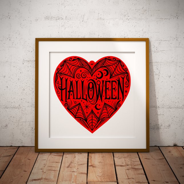 Halloween Heart, Red Heart Shape, Holiday Poster (Creator Uploaded)