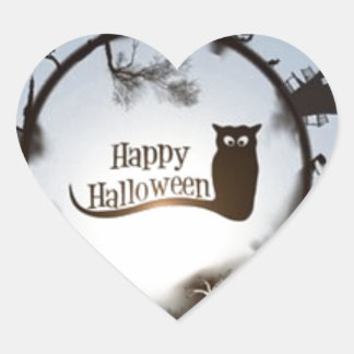 halloween heart sticker