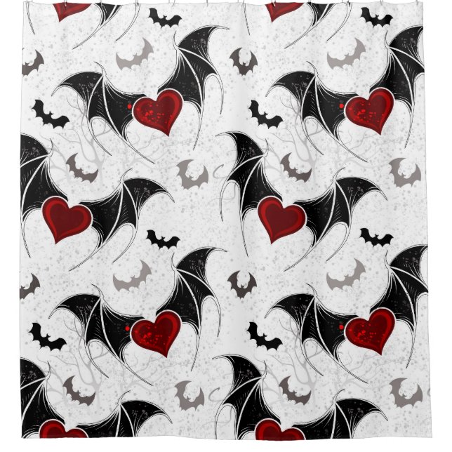 Halloween heart with black bat wings (Front)