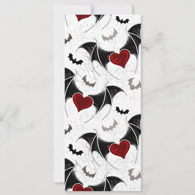 Halloween heart with black bat wings (Front)