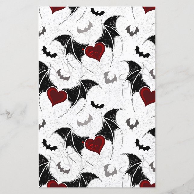 Halloween heart with black bat wings (Front)