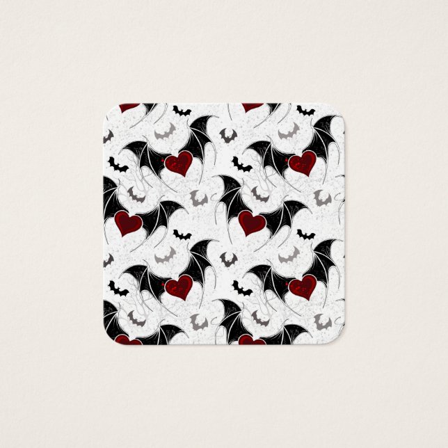 Halloween heart with black bat wings (Front)