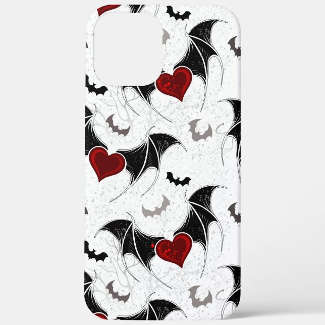 Halloween heart with black bat wings uncommon iPho Case-Mate iPhone Case (Back)