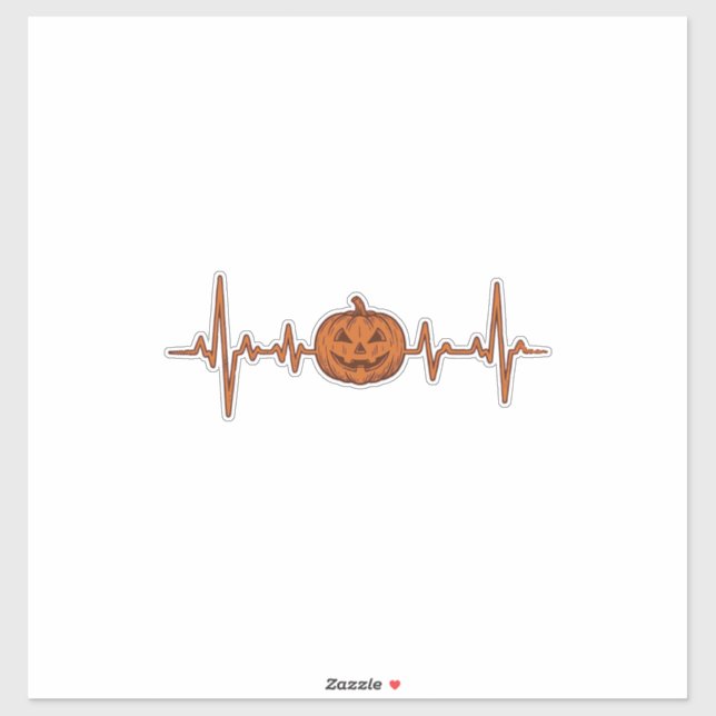 Halloween Heartbeat Pumpkin Vintage Vector Design_ (Sheet)