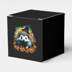 Halloween Hedgehog and pumpkins cute Favor Box