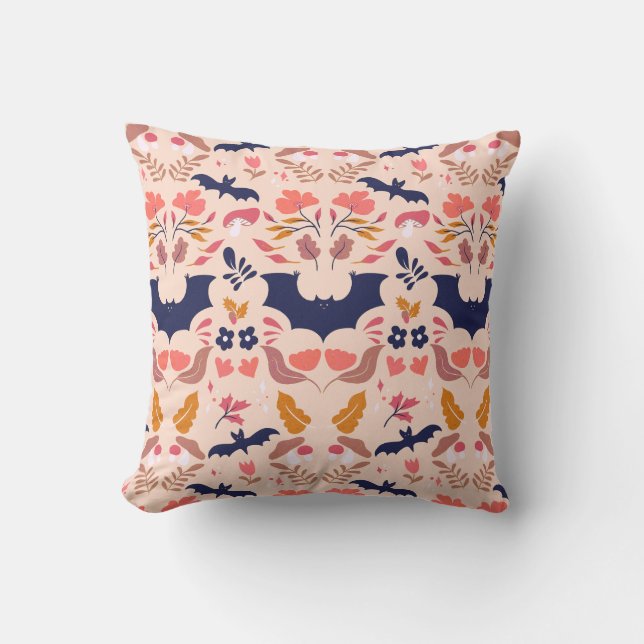 Halloween & Herbst Vibes Kissen Throw Pillow (Front)