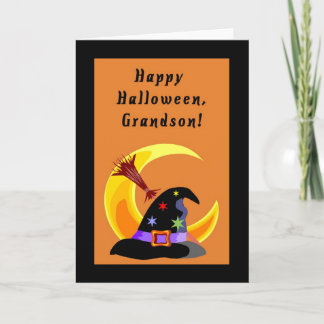 Halloween heureux, carte de petit-fils
