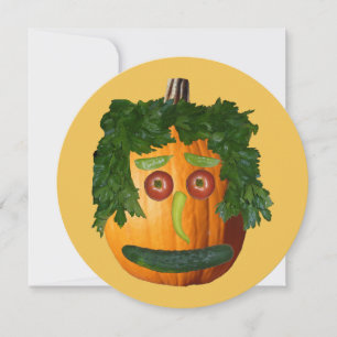 Halloween heureux - Invitations Citrouilles non dé