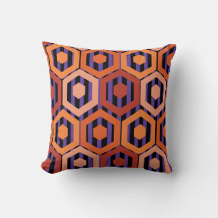 Halloween Hexagons Throw Pillow