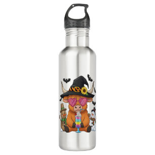 Halloween Highland Cow (2) 710 Ml Water Bottle