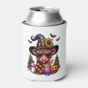 Halloween Highland Cow 2 Can Cooler