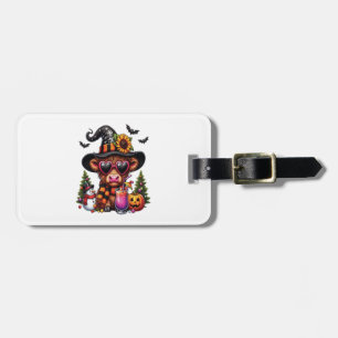 Halloween Highland Cow 2 Luggage Tag