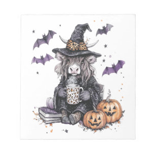 Halloween Highland Cow Notepad